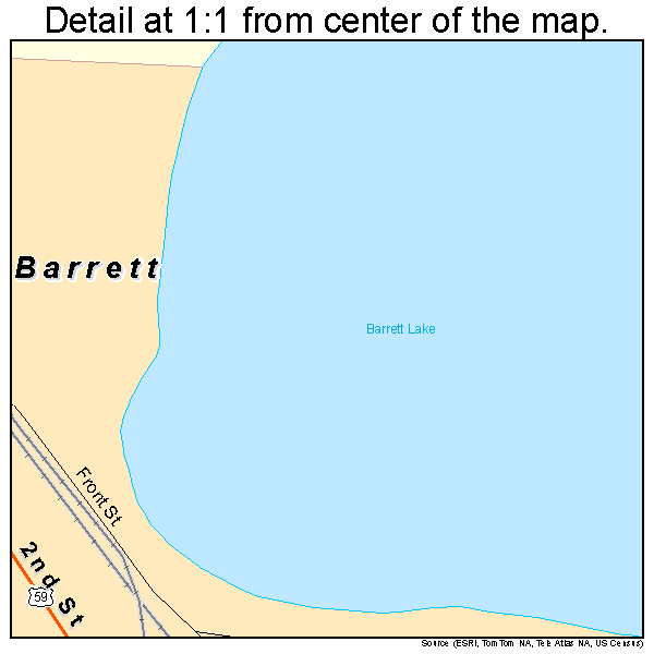 Barrett, Minnesota road map detail