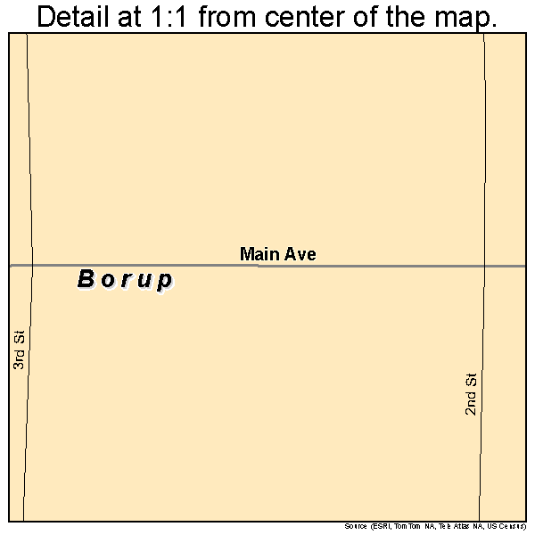 Borup, Minnesota road map detail