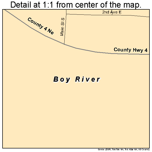 Boy River, Minnesota road map detail