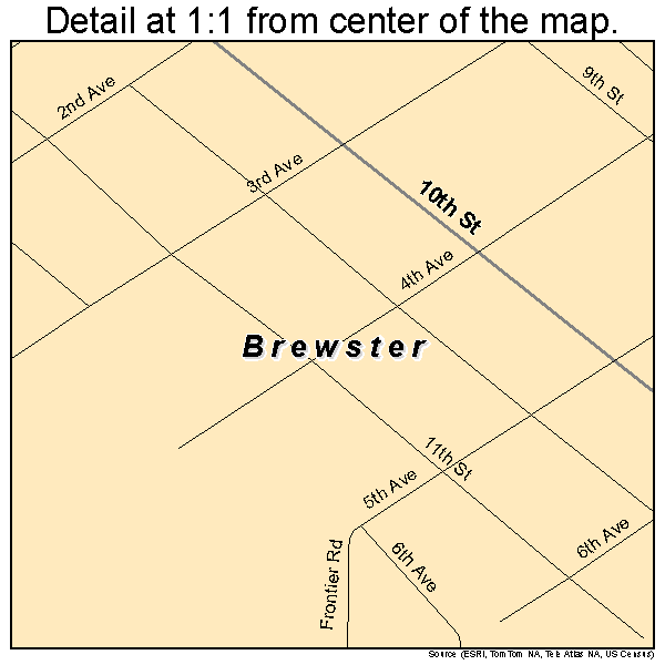 Brewster, Minnesota road map detail