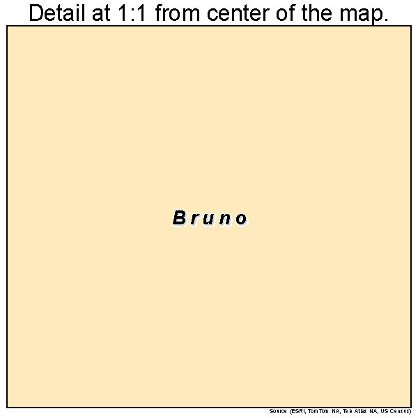 Bruno, Minnesota road map detail