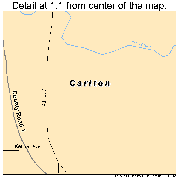 Carlton, Minnesota road map detail