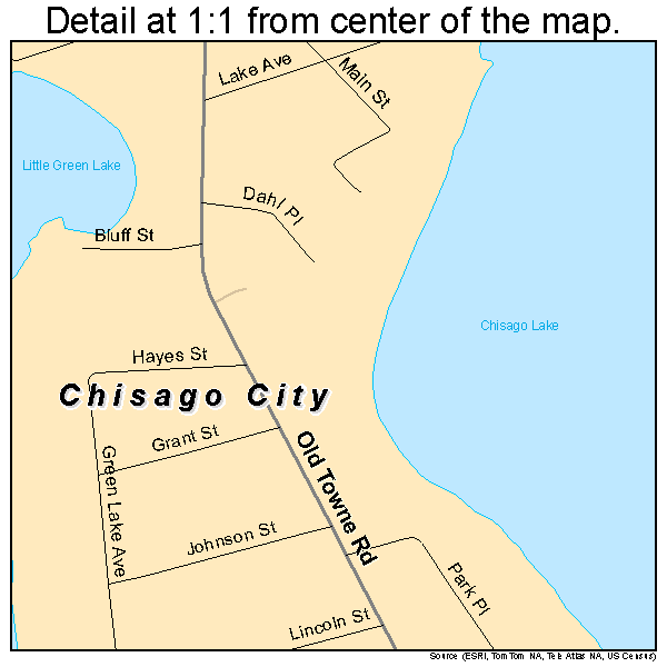 Chisago City, Minnesota road map detail