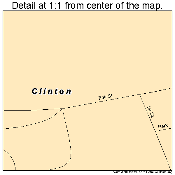 Clinton, Minnesota road map detail