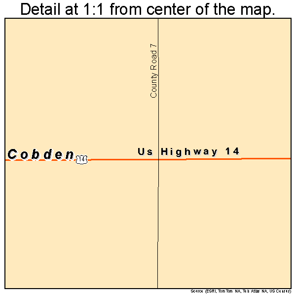Cobden, Minnesota road map detail