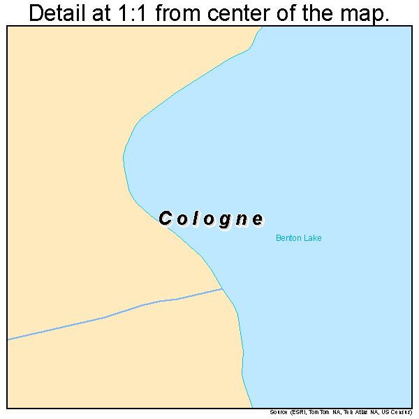 Cologne, Minnesota road map detail