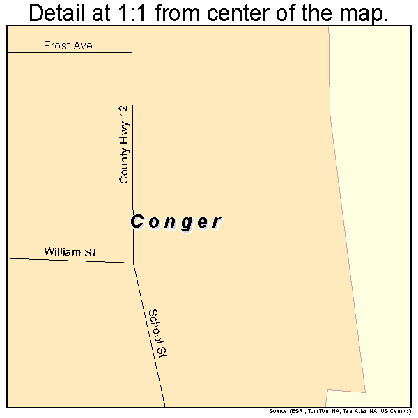 Conger, Minnesota road map detail