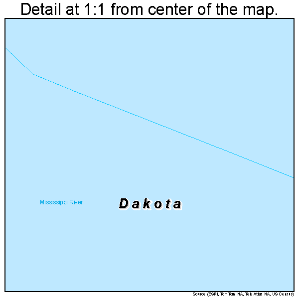 Dakota, Minnesota road map detail