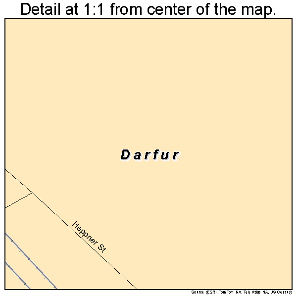 Darfur, Minnesota road map detail
