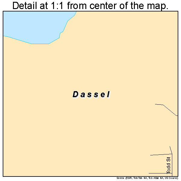 Dassel, Minnesota road map detail