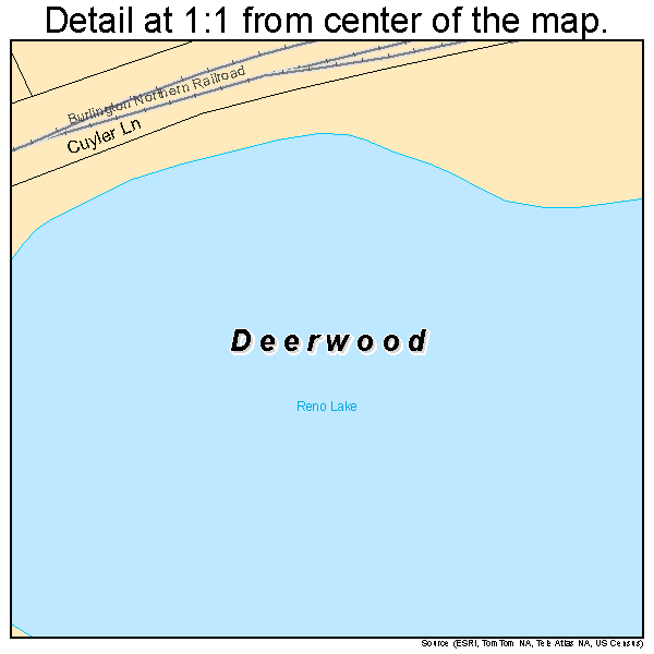 Deerwood, Minnesota road map detail