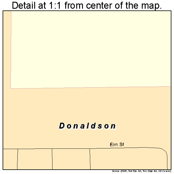 Donaldson, Minnesota road map detail
