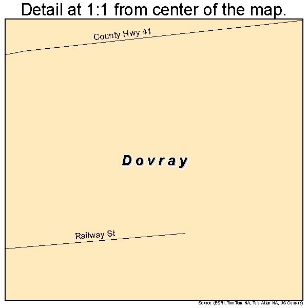 Dovray, Minnesota road map detail