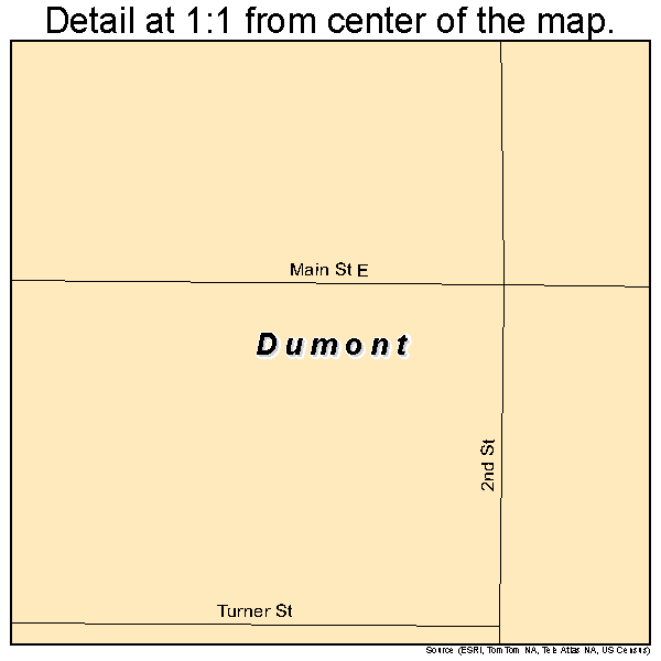 Dumont, Minnesota road map detail