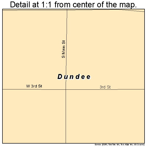 Dundee, Minnesota road map detail