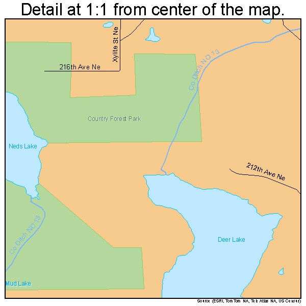 East Bethel, Minnesota road map detail