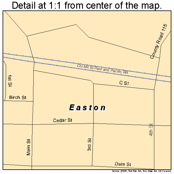 Easton, Minnesota road map detail