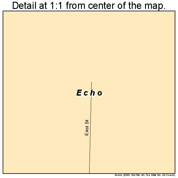 Echo, Minnesota road map detail
