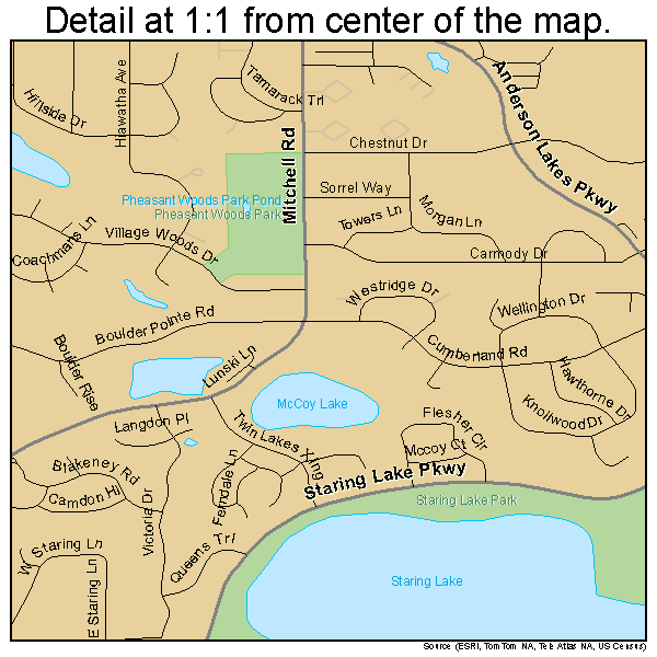 Eden Prairie, Minnesota road map detail