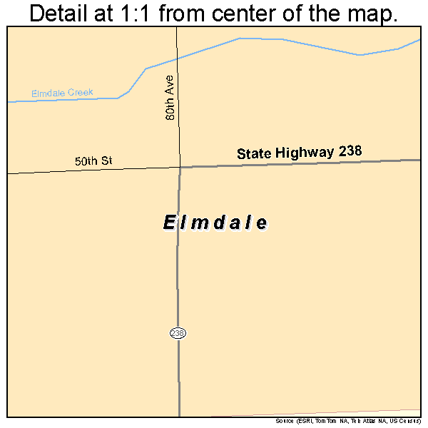 Elmdale, Minnesota road map detail