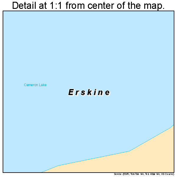 Erskine, Minnesota road map detail