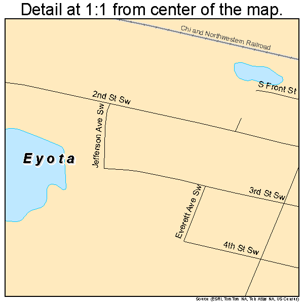 Eyota, Minnesota road map detail