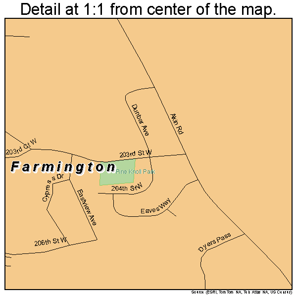 Farmington, Minnesota road map detail