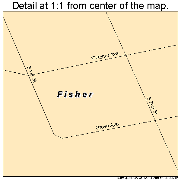 Fisher, Minnesota road map detail