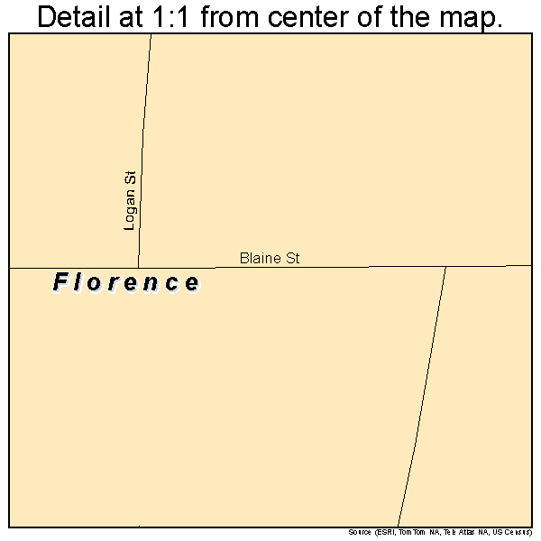 Florence, Minnesota road map detail