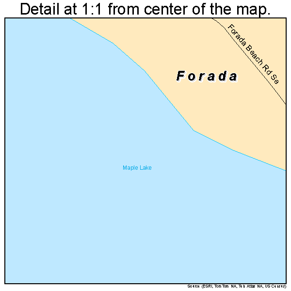 Forada, Minnesota road map detail