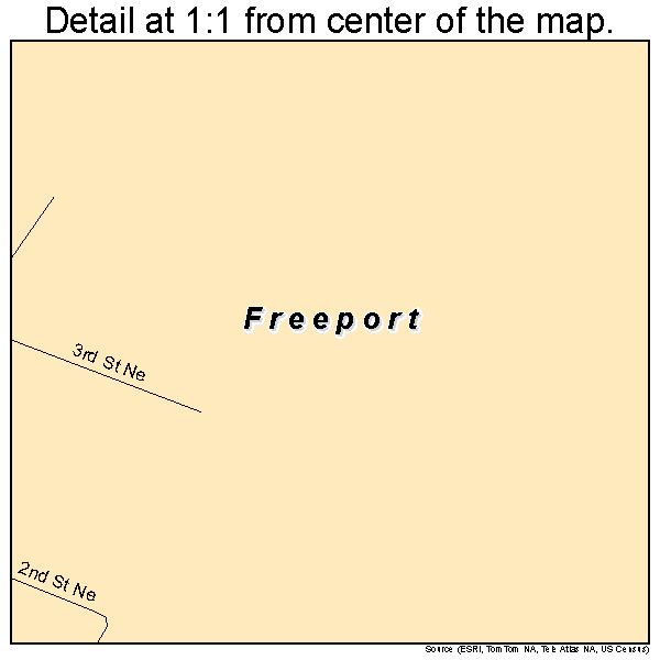 Freeport, Minnesota road map detail
