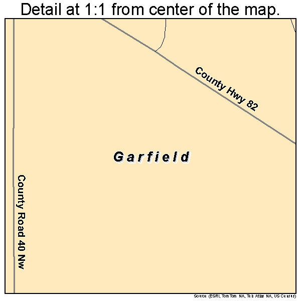 Garfield, Minnesota road map detail