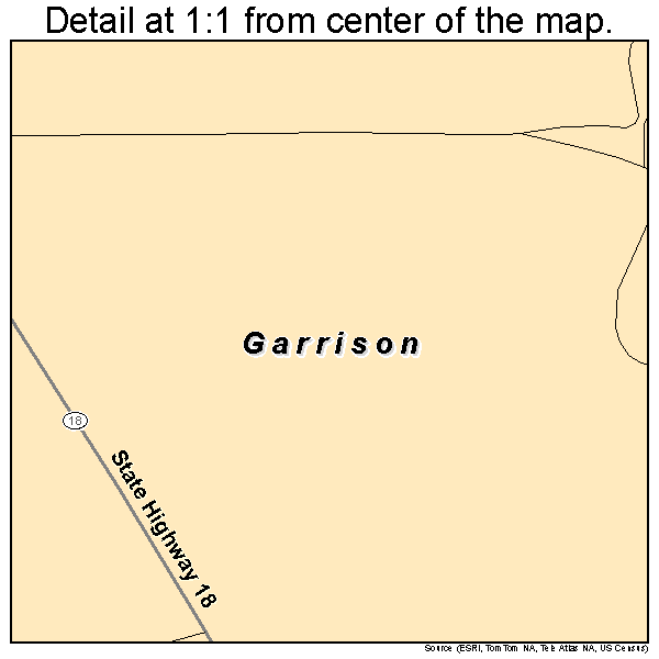Garrison, Minnesota road map detail