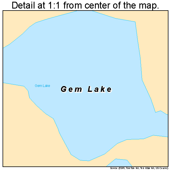Gem Lake, Minnesota road map detail
