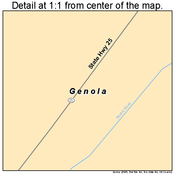 Genola, Minnesota road map detail