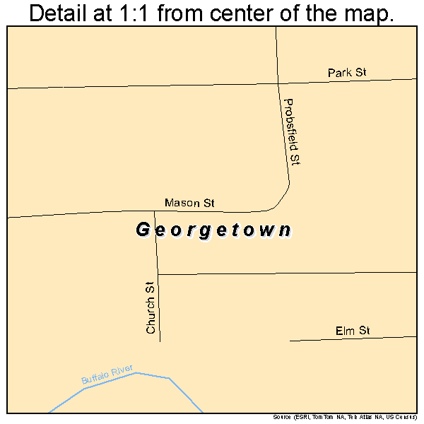 Georgetown, Minnesota road map detail