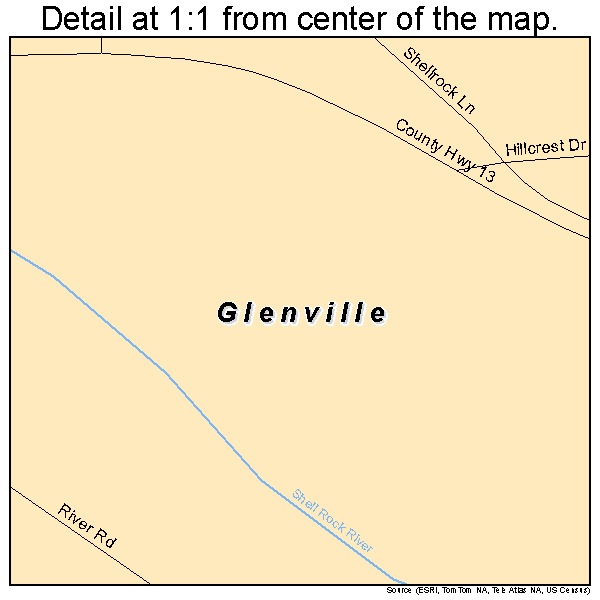 Glenville, Minnesota road map detail