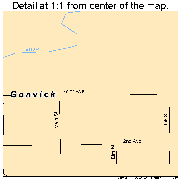 Gonvick, Minnesota road map detail