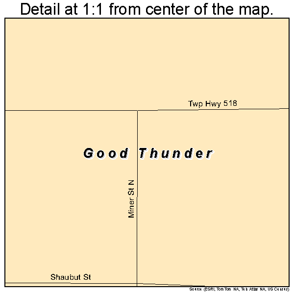 Good Thunder, Minnesota road map detail