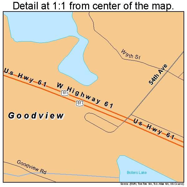 Goodview, Minnesota road map detail