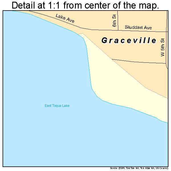 Graceville, Minnesota road map detail