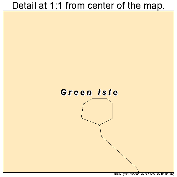 Green Isle, Minnesota road map detail