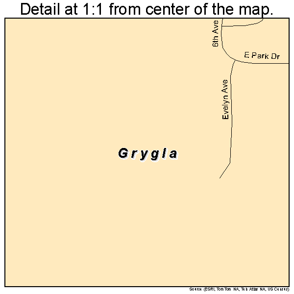 Grygla, Minnesota road map detail