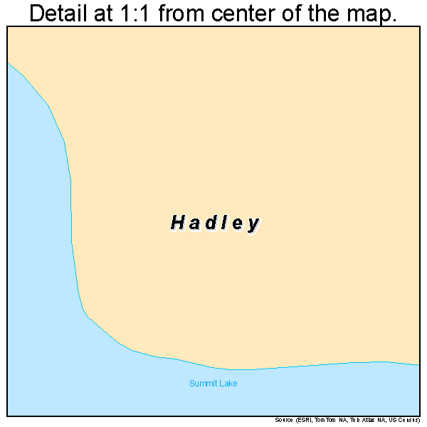 Hadley, Minnesota road map detail