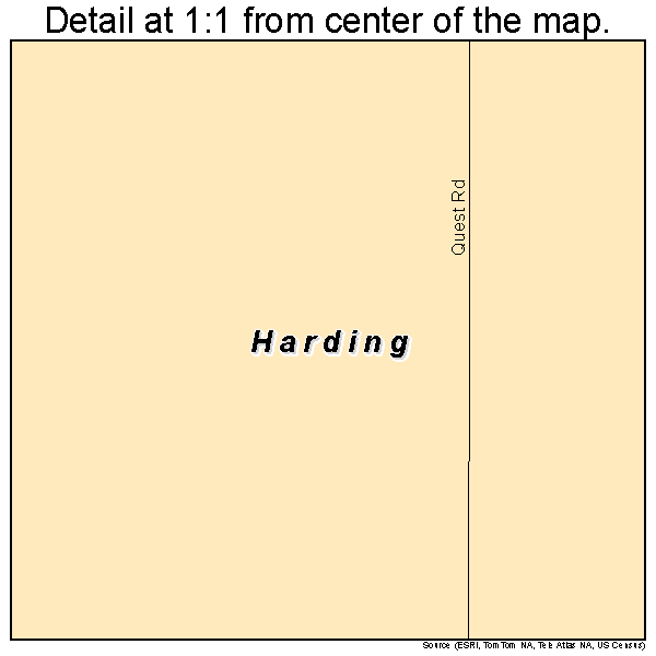 Harding, Minnesota road map detail