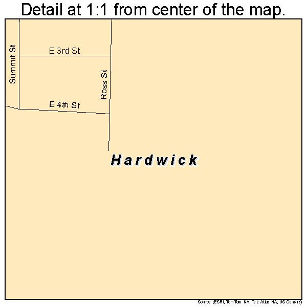 Hardwick, Minnesota road map detail