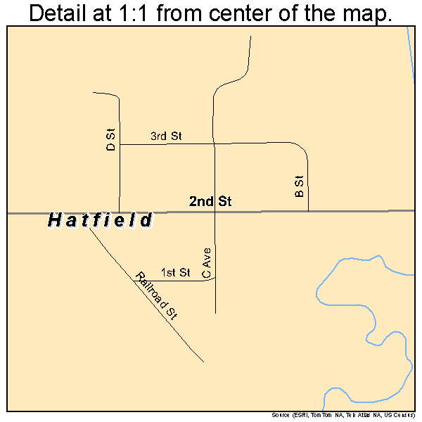 Hatfield, Minnesota road map detail