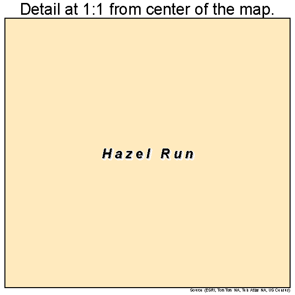 Hazel Run, Minnesota road map detail