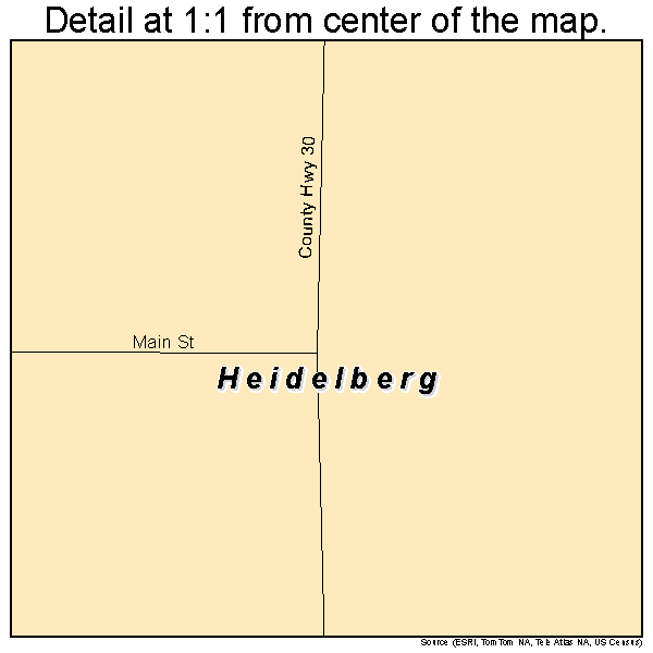 Heidelberg, Minnesota road map detail