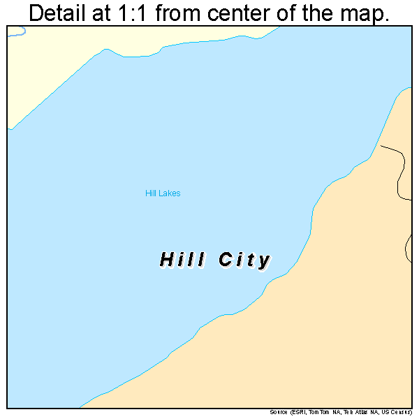 Hill City, Minnesota road map detail